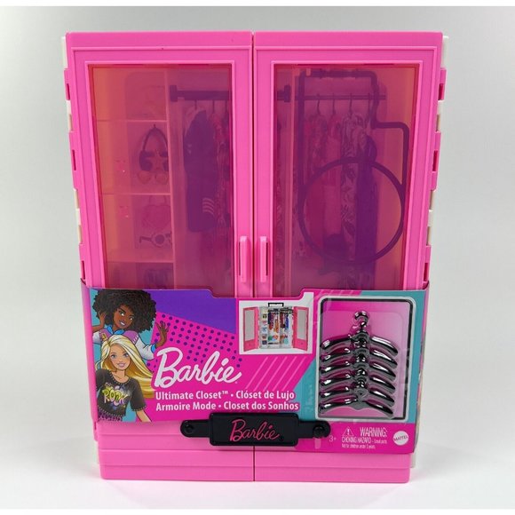 Barbie Fashionistas Ultimate Closet w/ Hangers Portable Playset Mattel Girls Toy - Picture 1 of 12